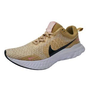 Nike React Infinity Run Flyknit 3 Wheat Gold Running Shoes Women's Size 8.5